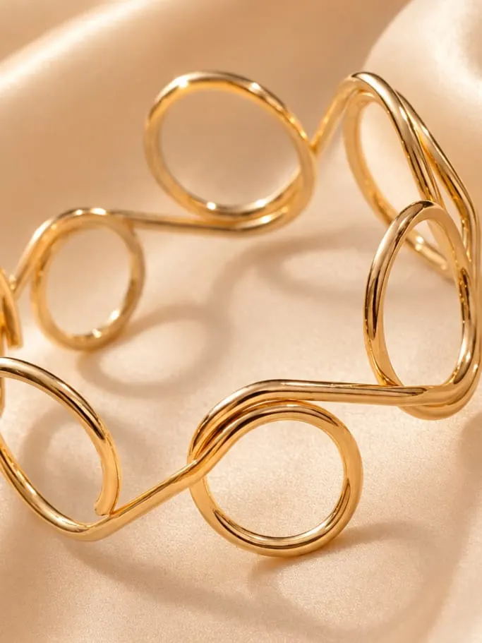 Infinity Loop Cuff Adjustable Bangle