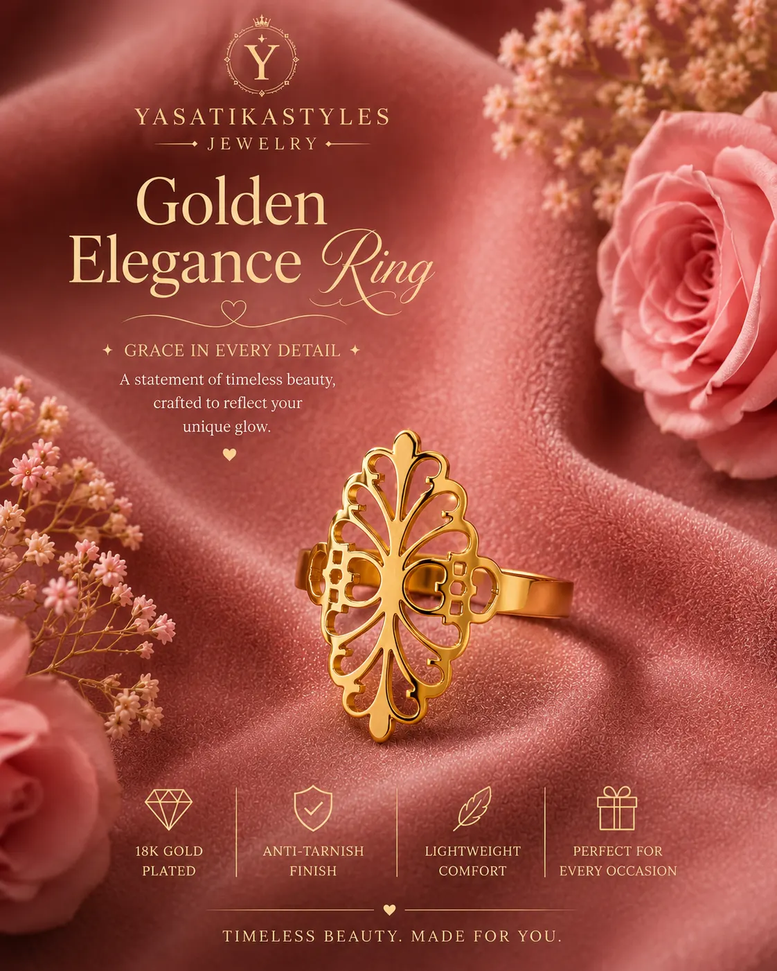 Golden Elegance Ring