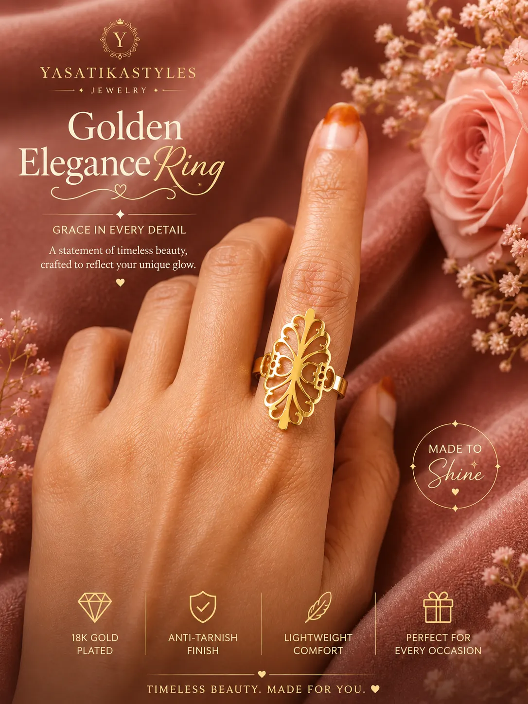 Golden Elegance Ring