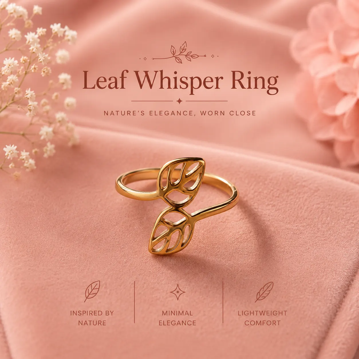 Leaf Whisper Ring