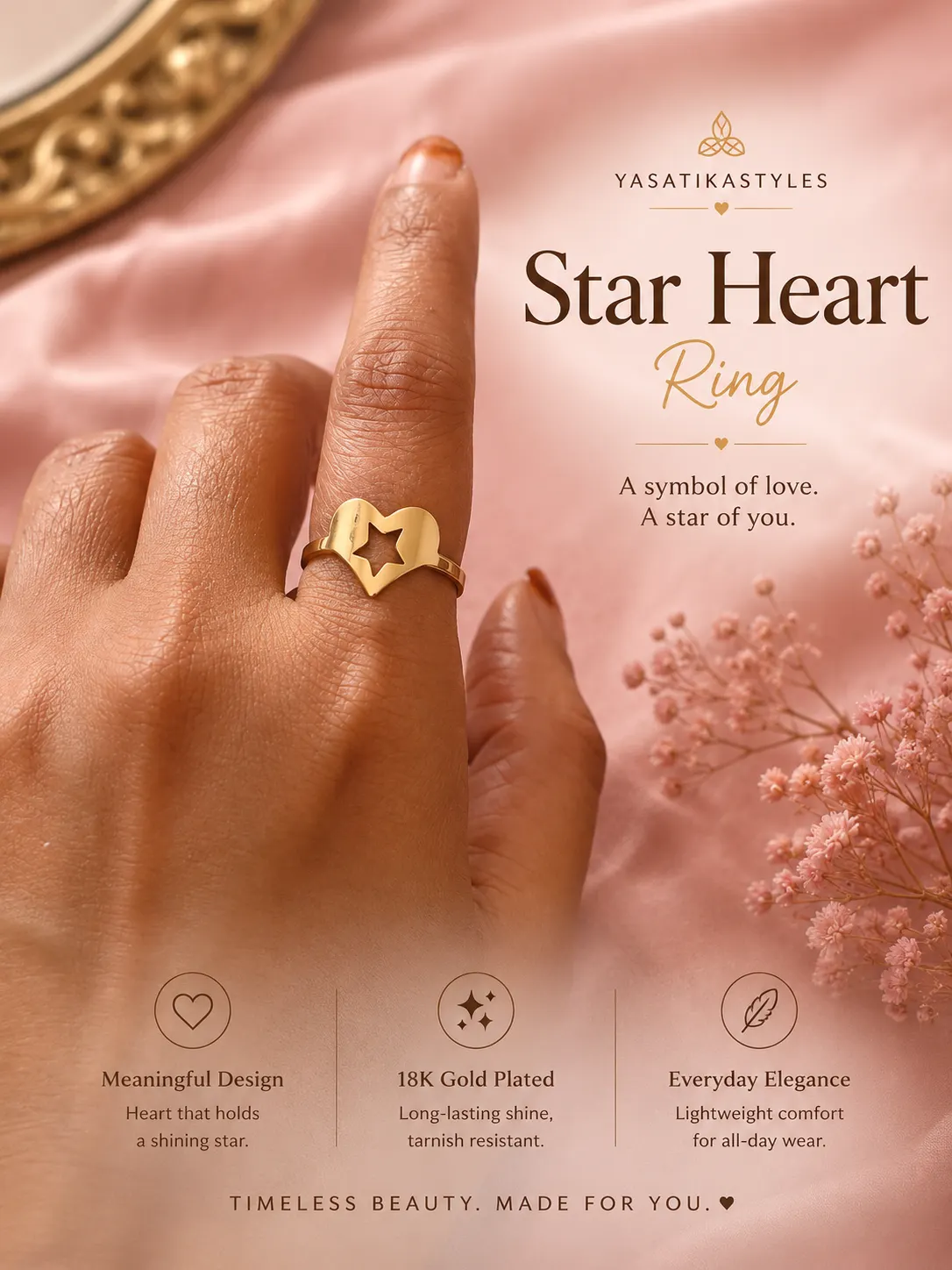 Star Heart Ring