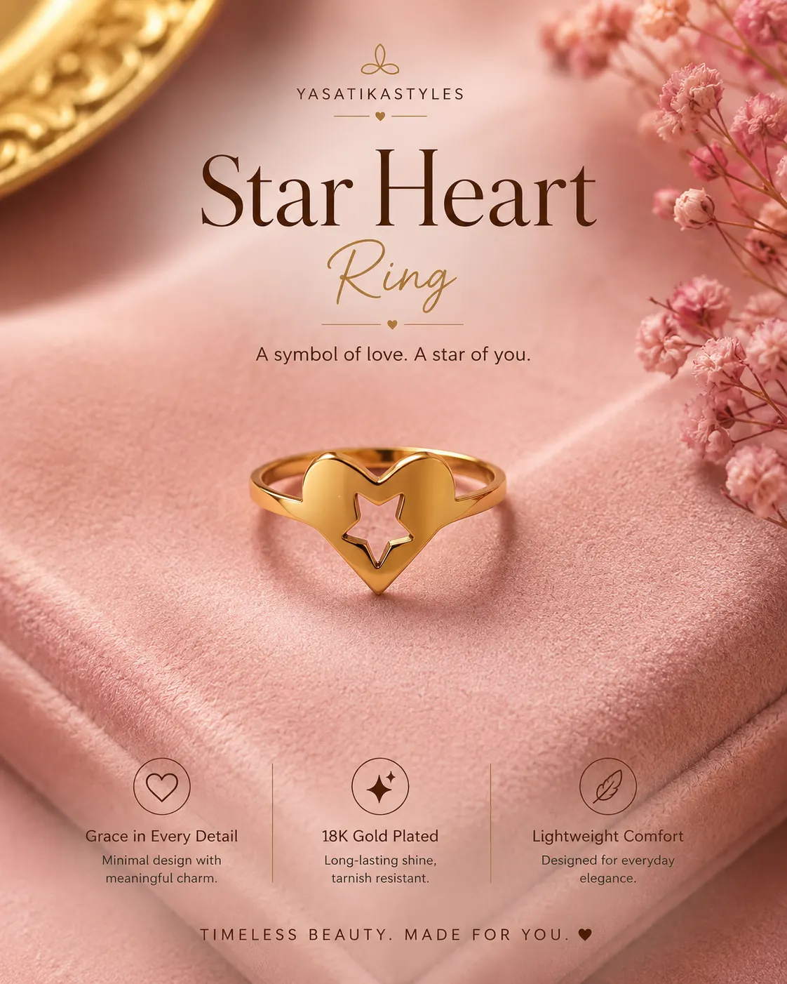 Star Heart Ring