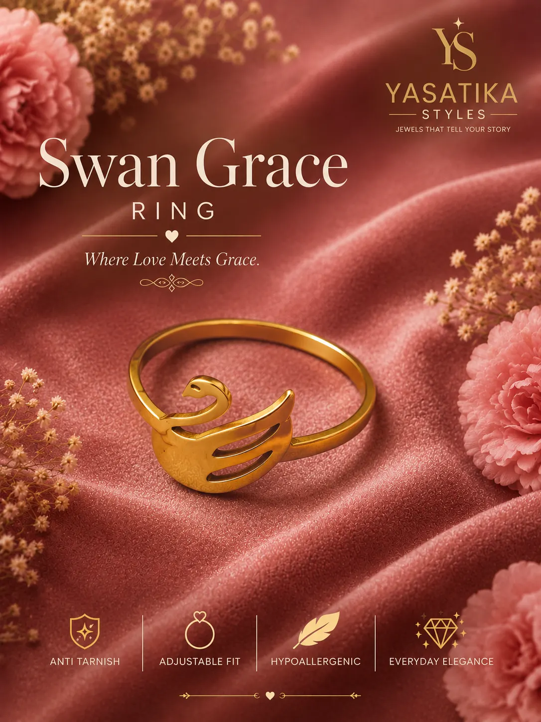 Swan Grace Ring