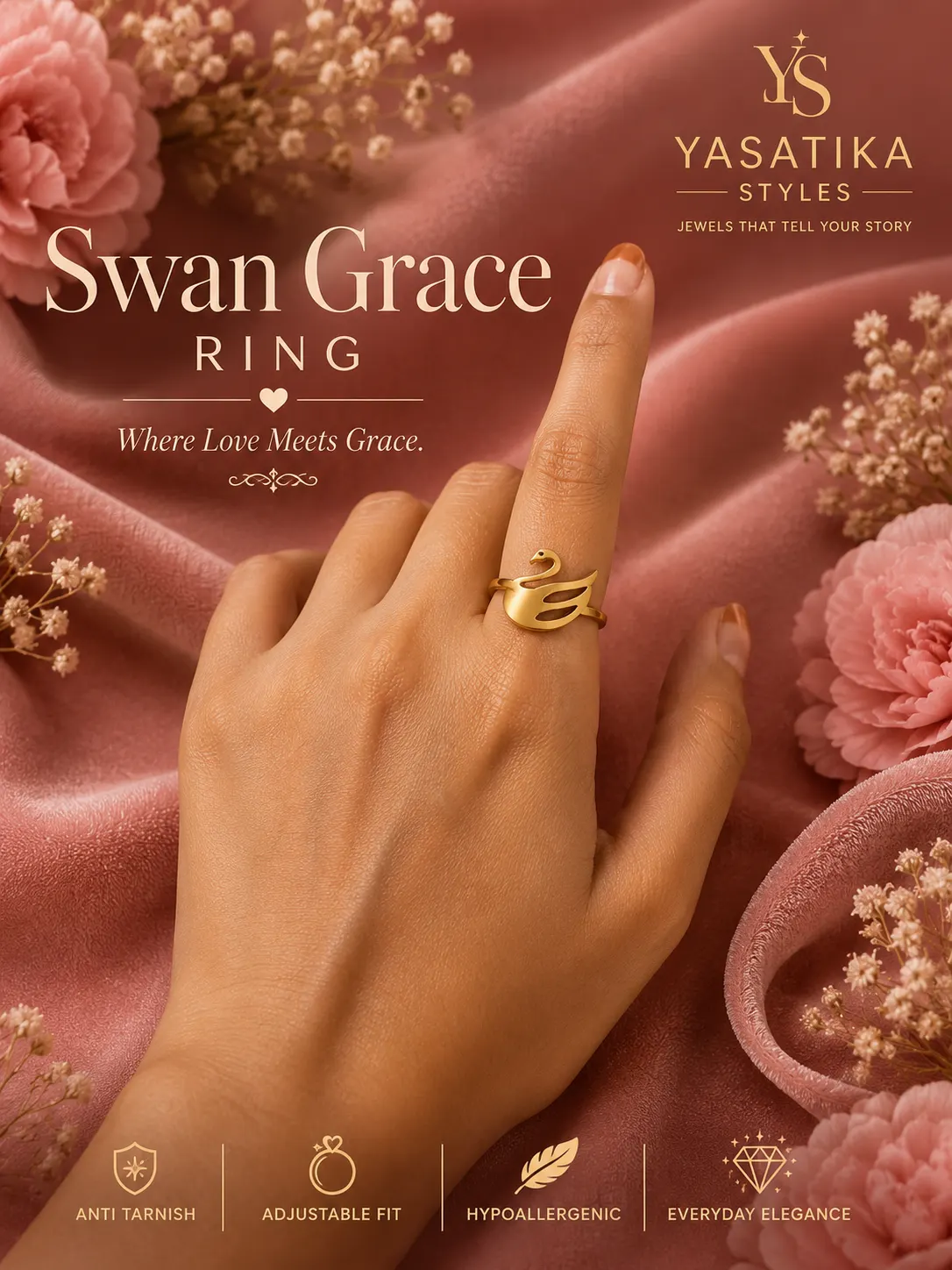 Swan Grace Ring