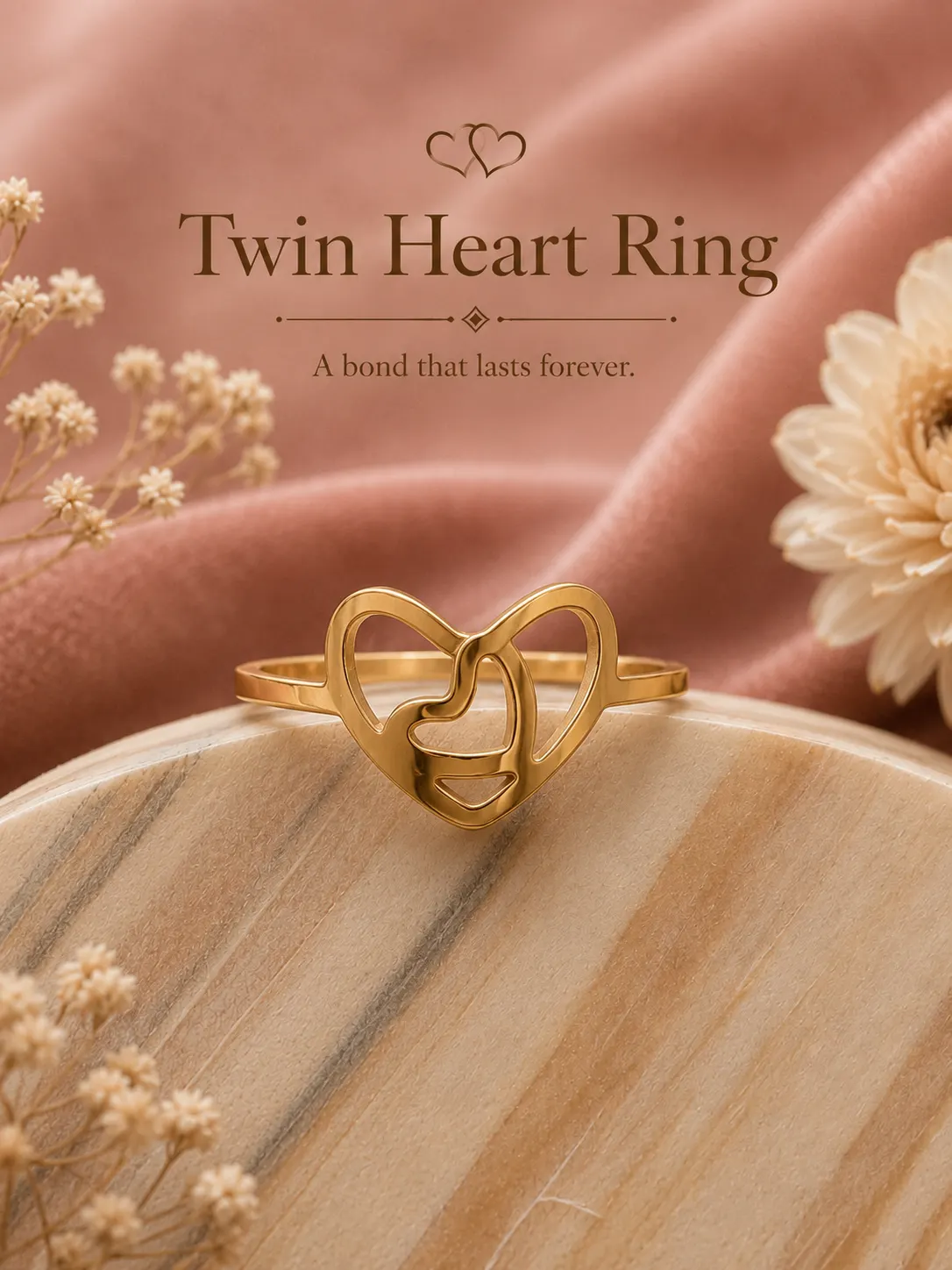 Twin Heart Ring