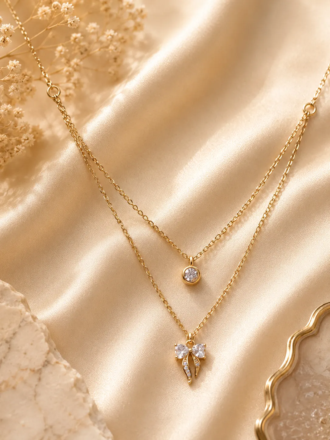 Stone Bow Double Chain