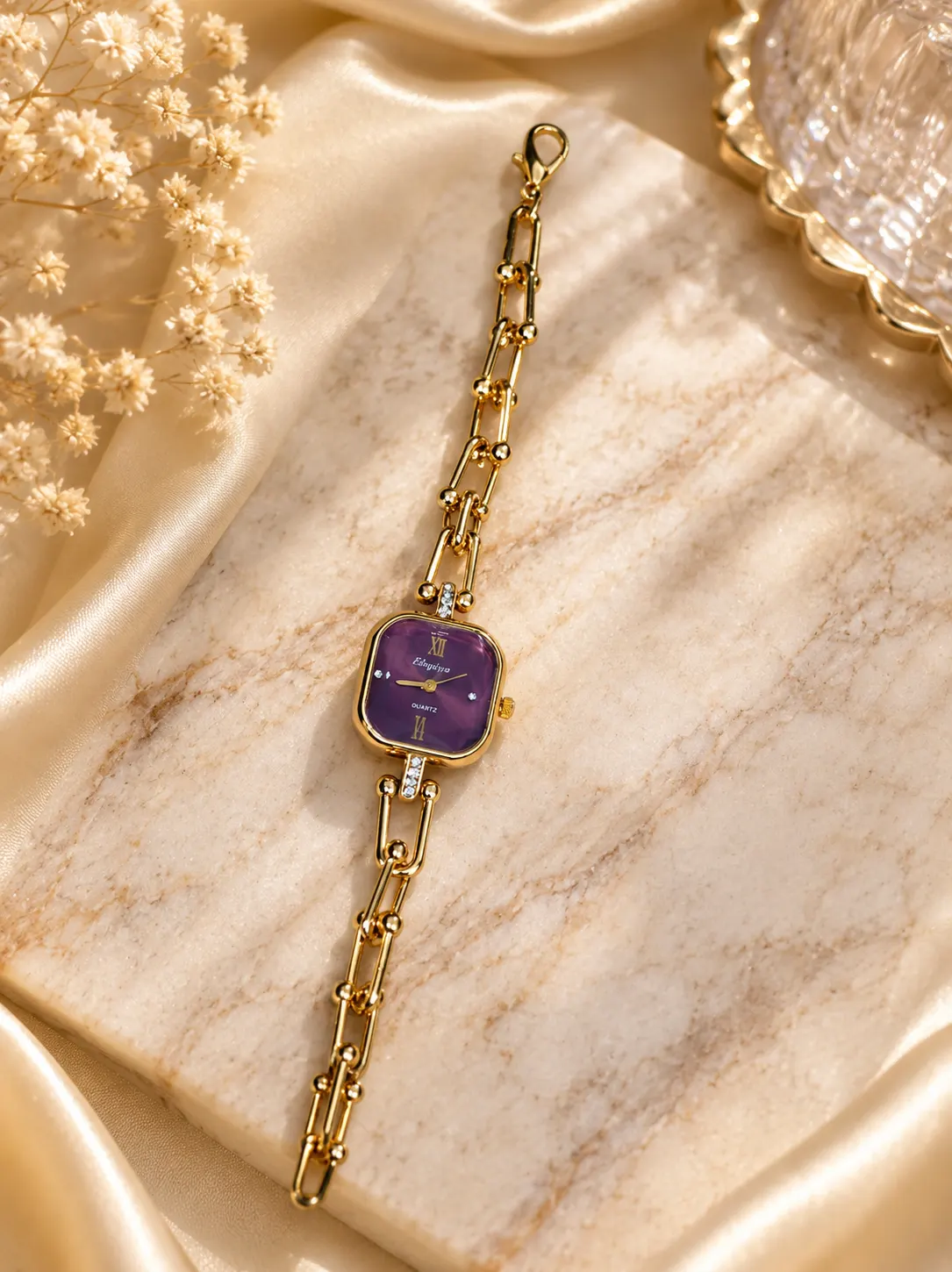 Purple Dial Bracelet Watch