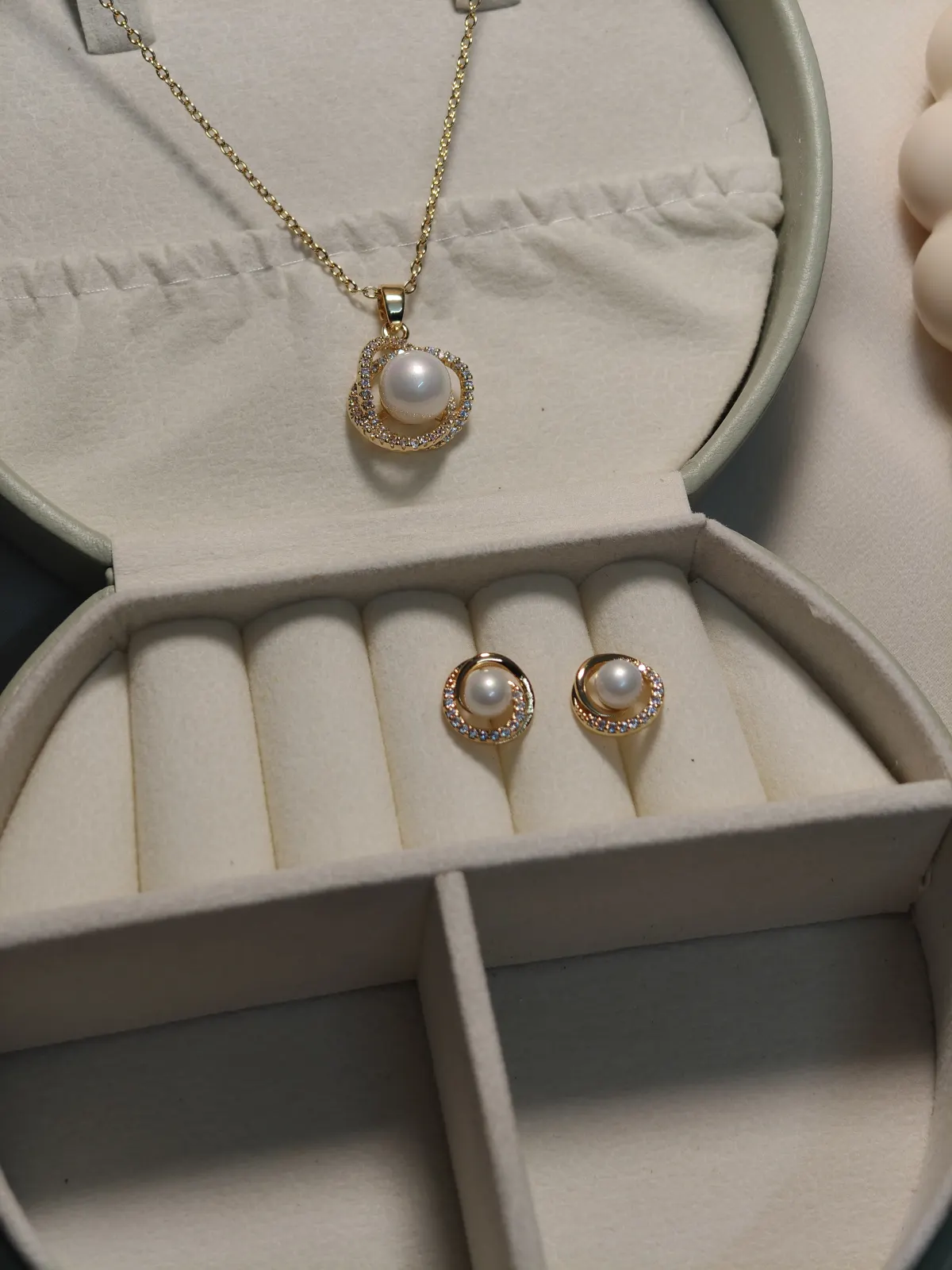 Pearl Stone pendant Set