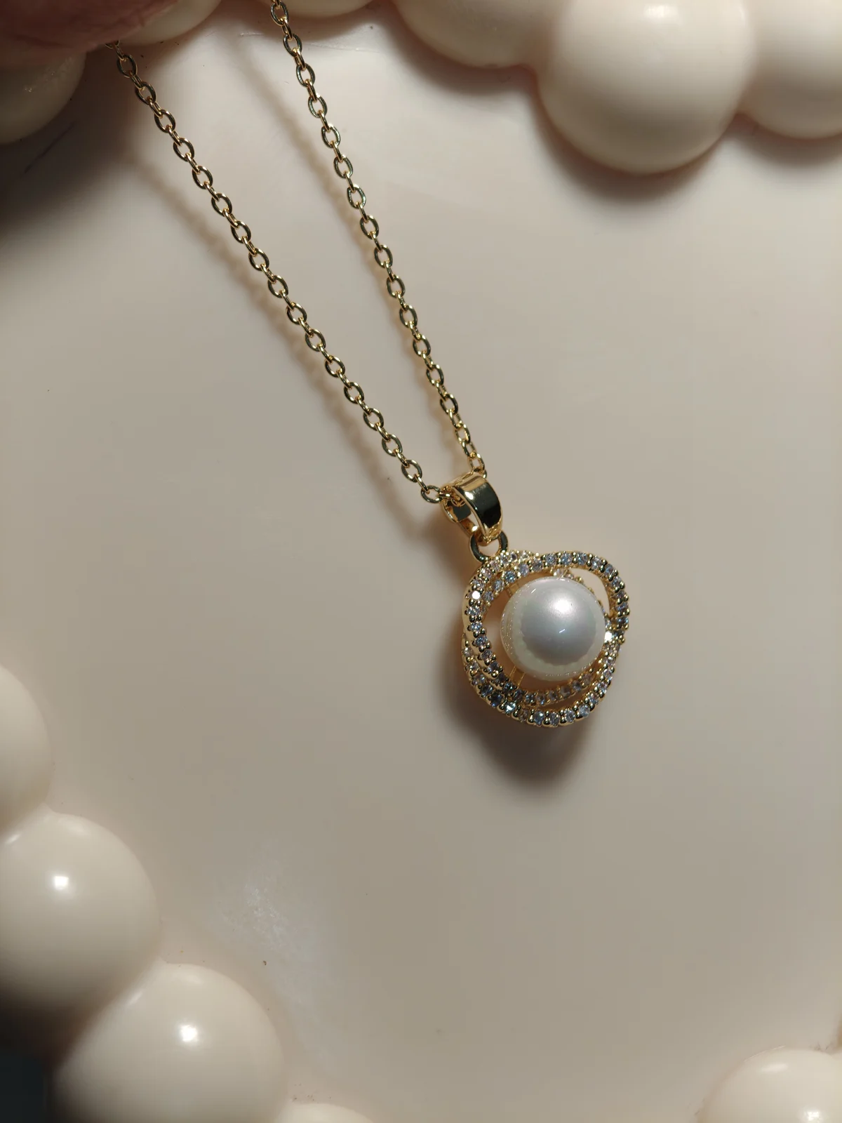 Pearl Stone pendant Set