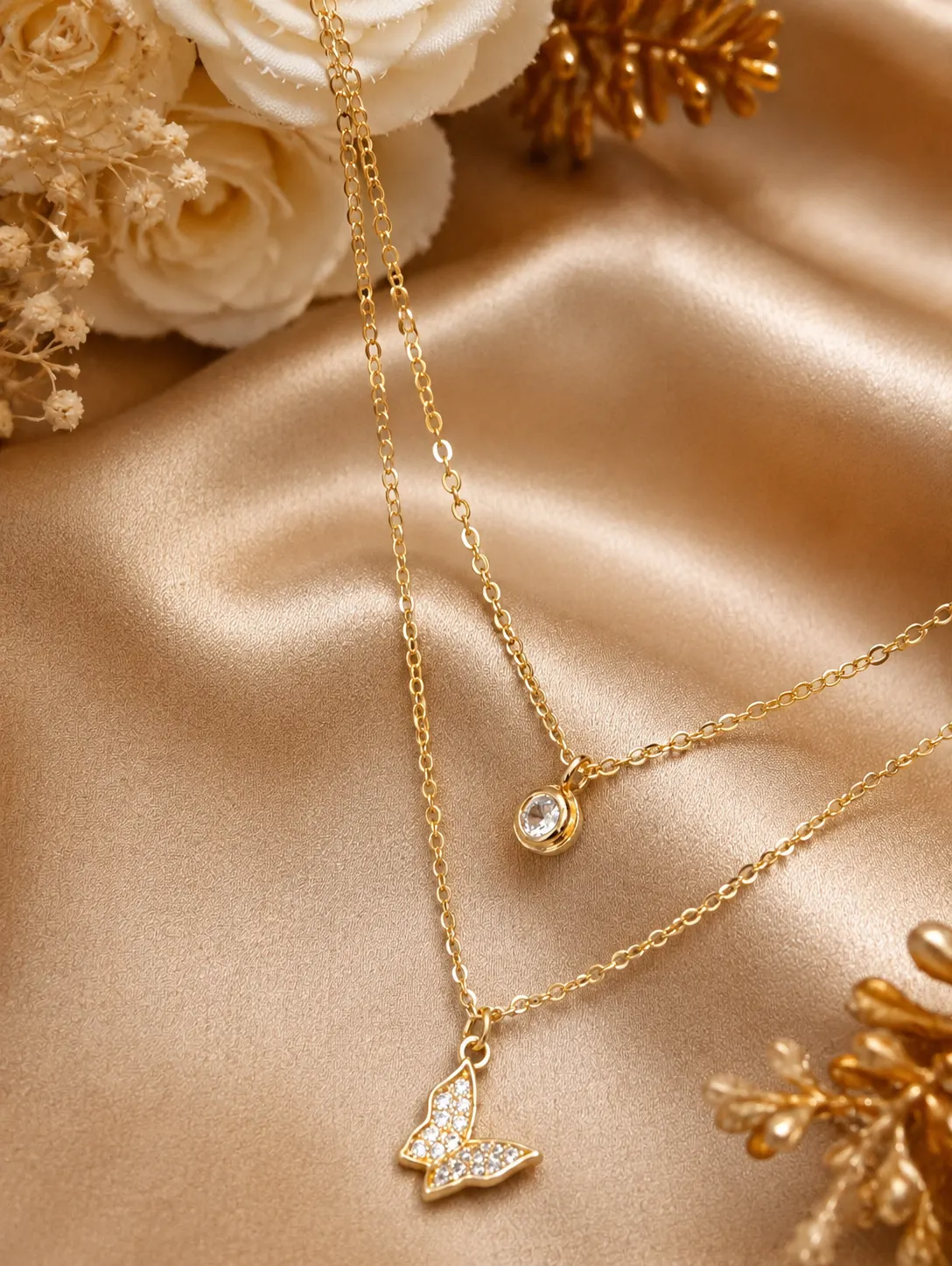 Celeste Butterfly Double Chain