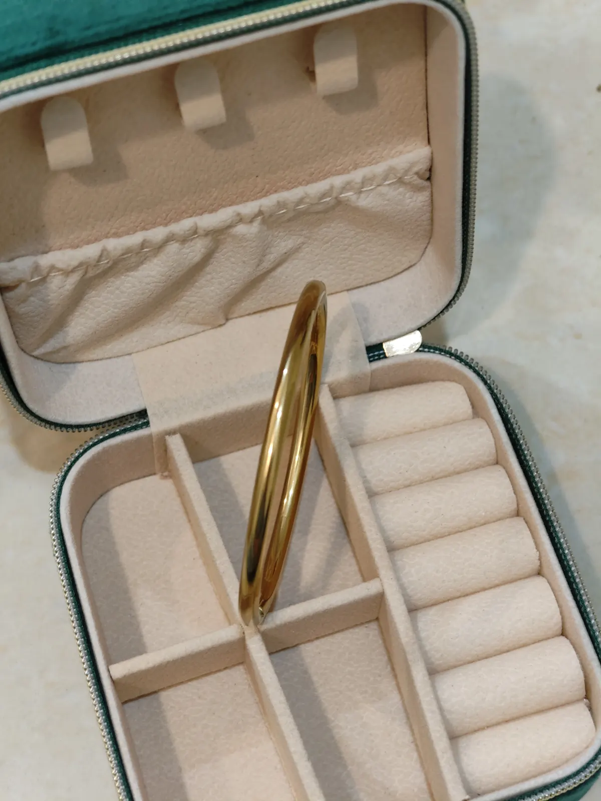 Gold Oval Hinge Bangle