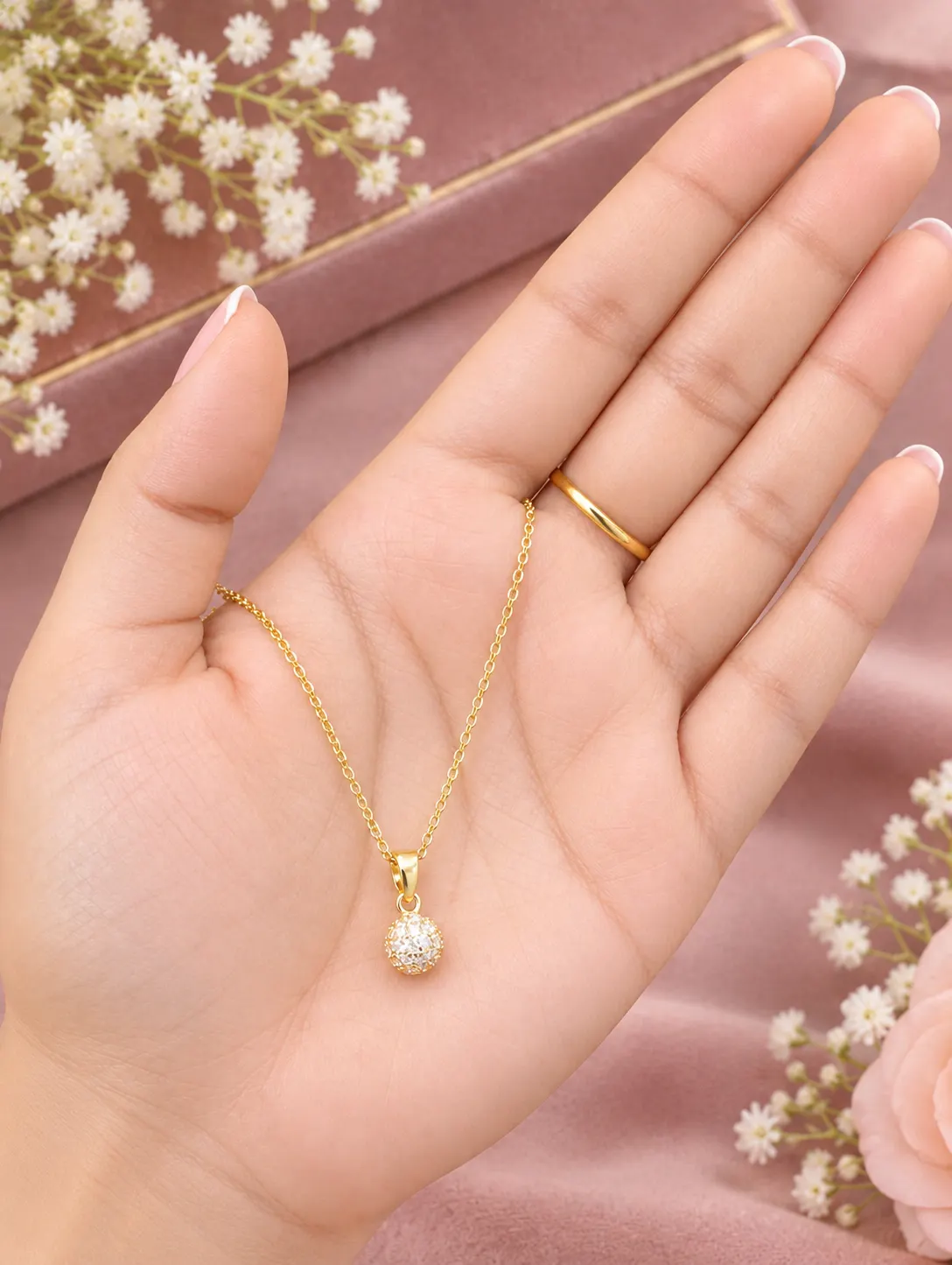 Stone drop pendant