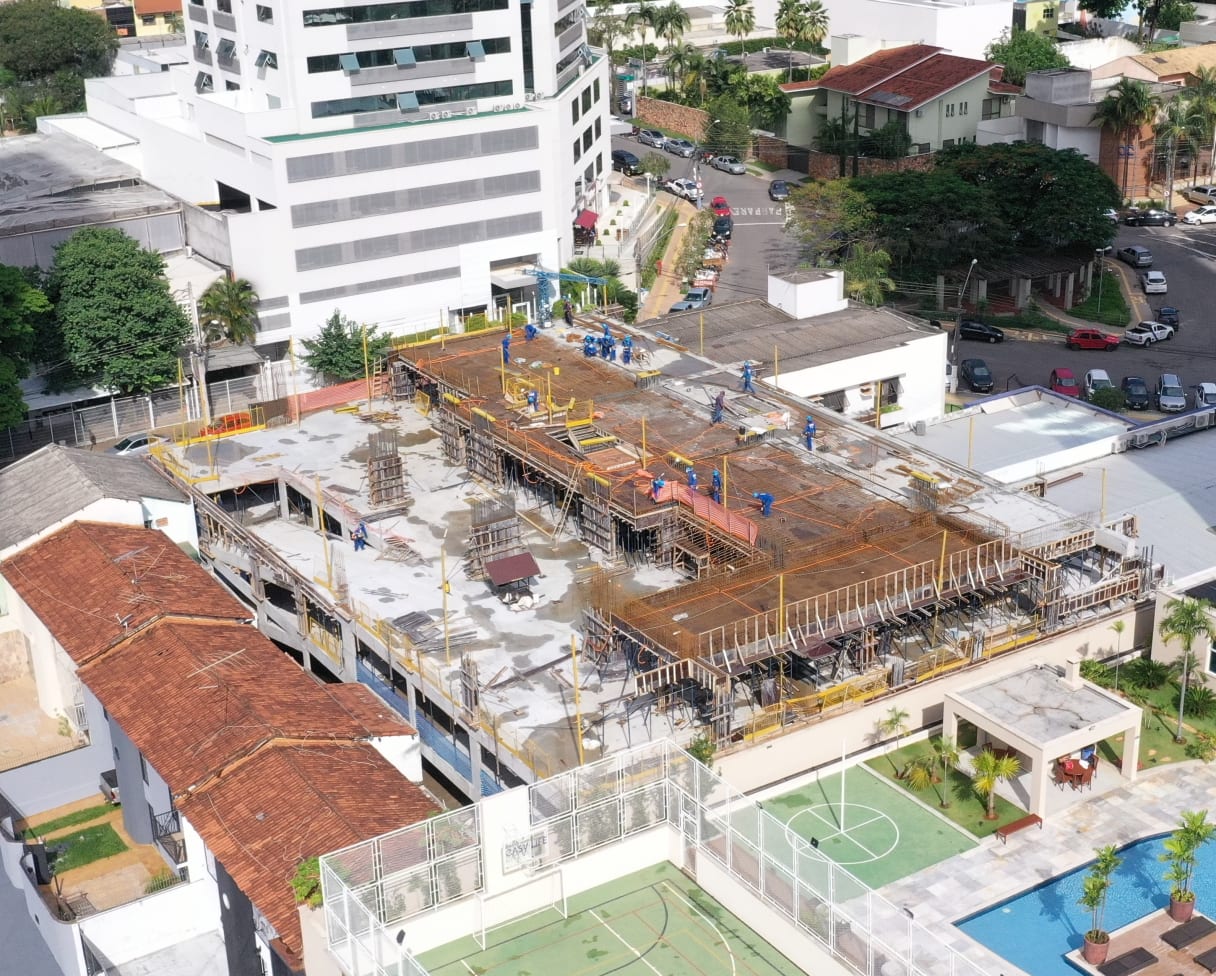 Andamento da Obra do Empreendimento Ello Vaca Brava