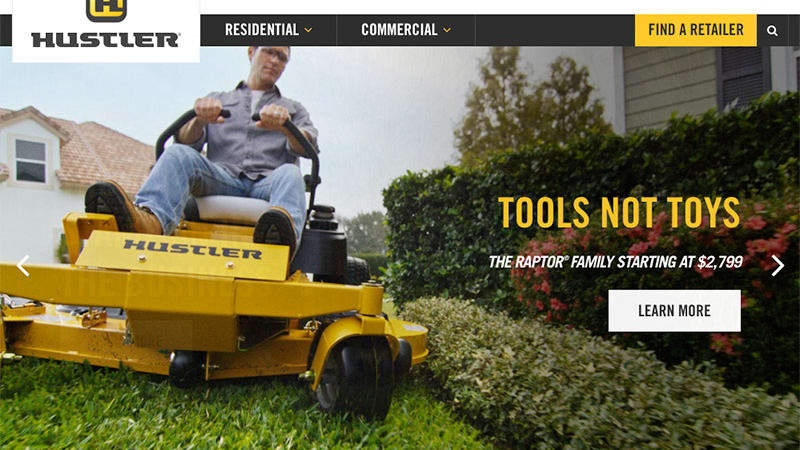 Riding High: A new website for Hustler Turf Mowers