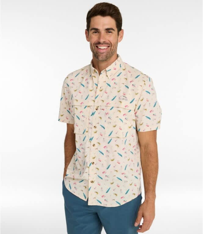 L.L.Bean-Tropicwear Woven Short-Sleeve Print - Men's