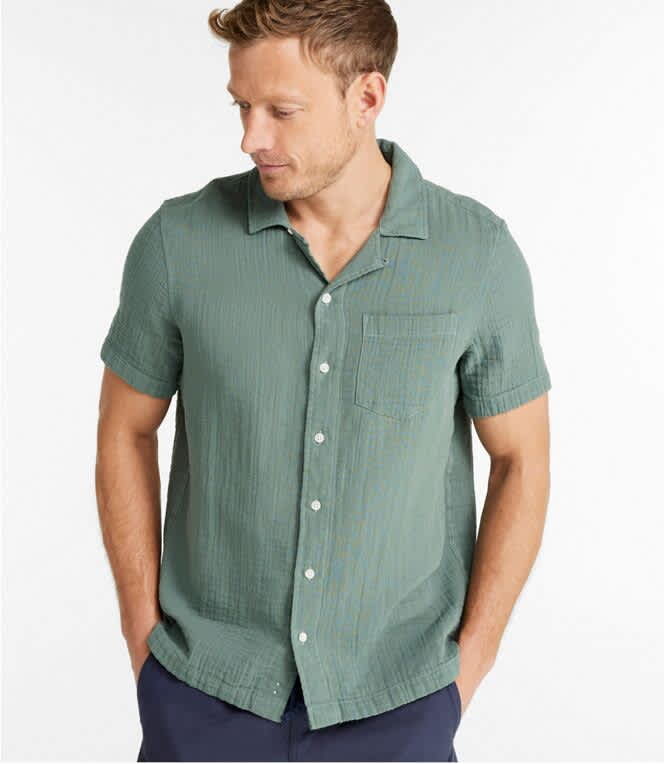 L.L.Bean-Cloud Gauze Short-Sleeve Shirt - Men's