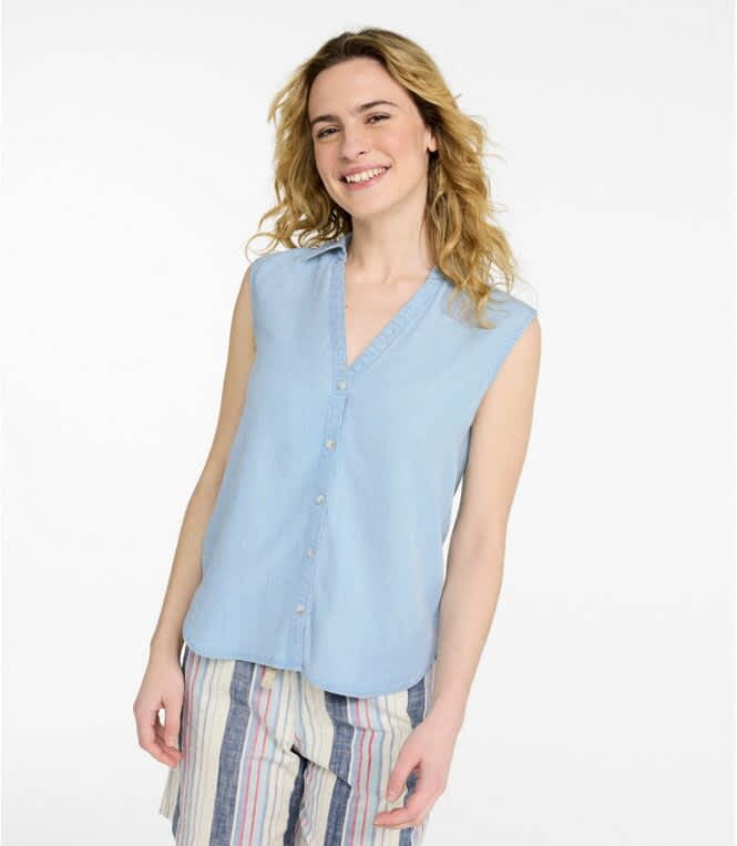L.L.Bean-Soft Washed Sleeveless Shirt - Women's