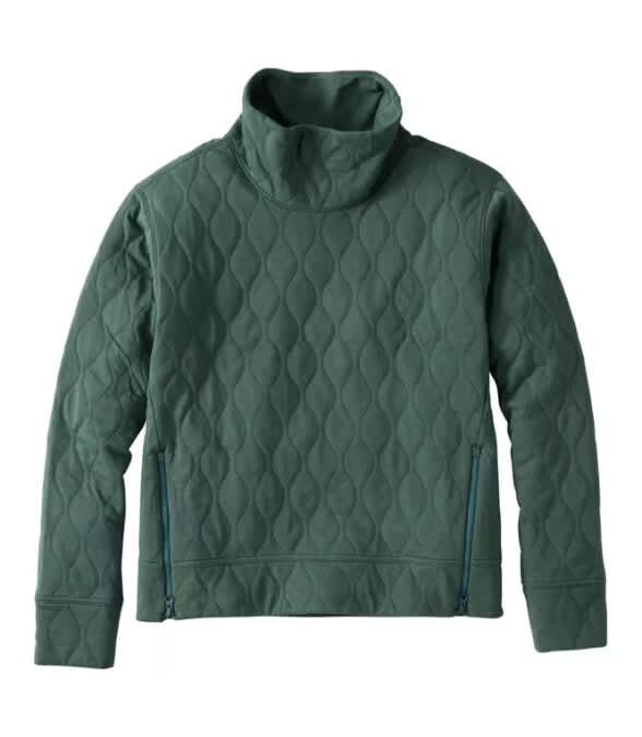 L.L.Bean-VentureSoft Quilted Funnelneck Pullover - Women's