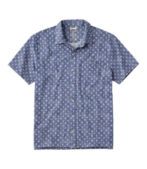 L.L.Bean-Lakewashed Performance Button Front Shirt Short Sleeve - Men's