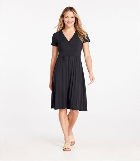 L.L.Bean-Summer Knit Dress Short Sleeve - Women's