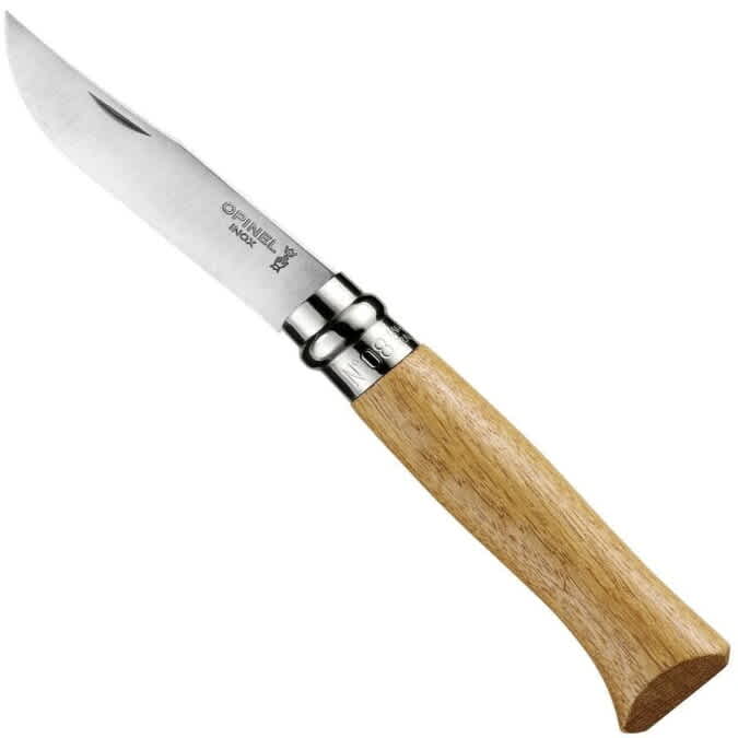 OPINEL-No. 08 Stainless Steel Folding Knife - Oak, Olive