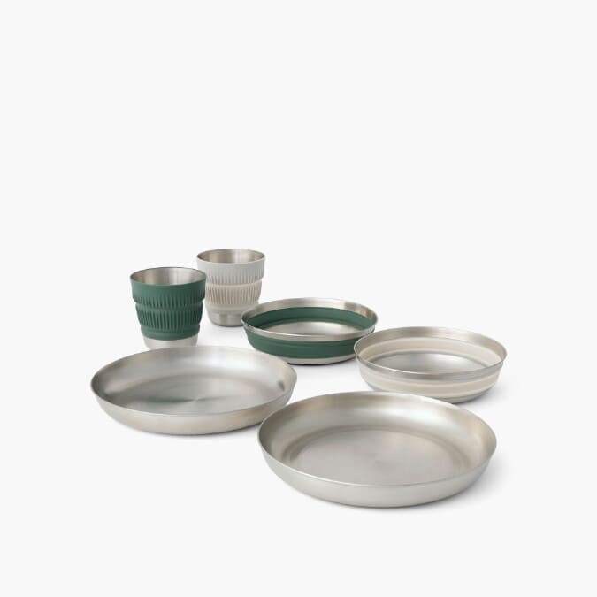 Sea to Summit-Detour Stainless Steel Collapsible Dinner Set - 6 Piece