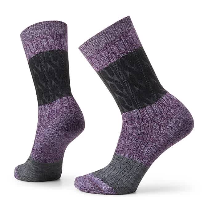 Smartwool-Everyday Color Block Cable Crew Socks - Women's