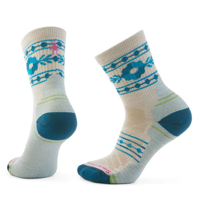 Smartwool-Hike Light Cushion Retro Floral Mid Crew Socks - Women's