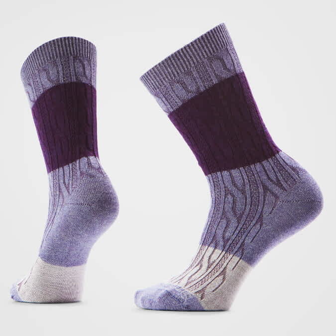 Smartwool-Everyday Color Block Cable Crew Socks - Women's