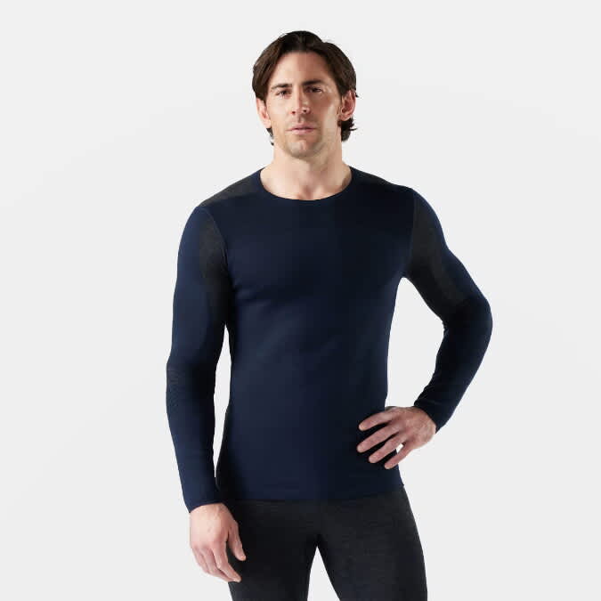 Smartwool-Intraknit Thermal Base-Layer Colorblock Crew - Men's