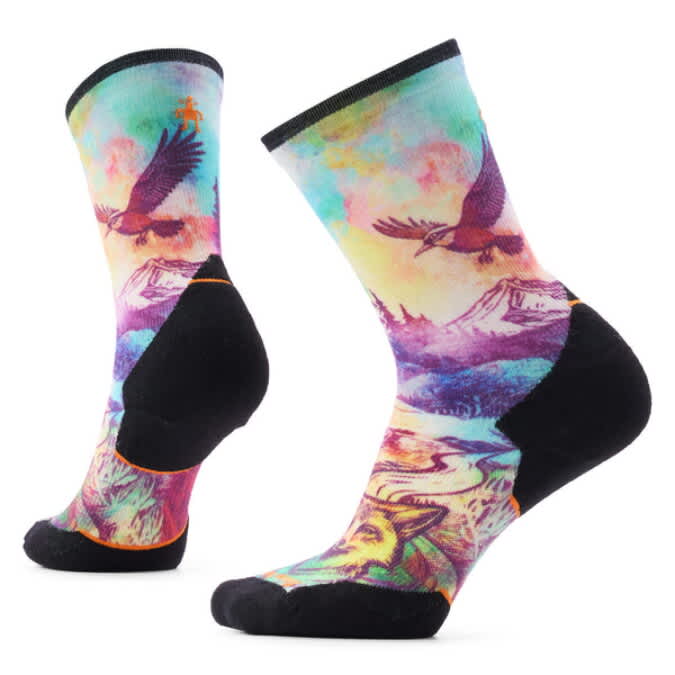 Smartwool-Trail Run Targeted Cushion Serene Peak Print Crew - Women's