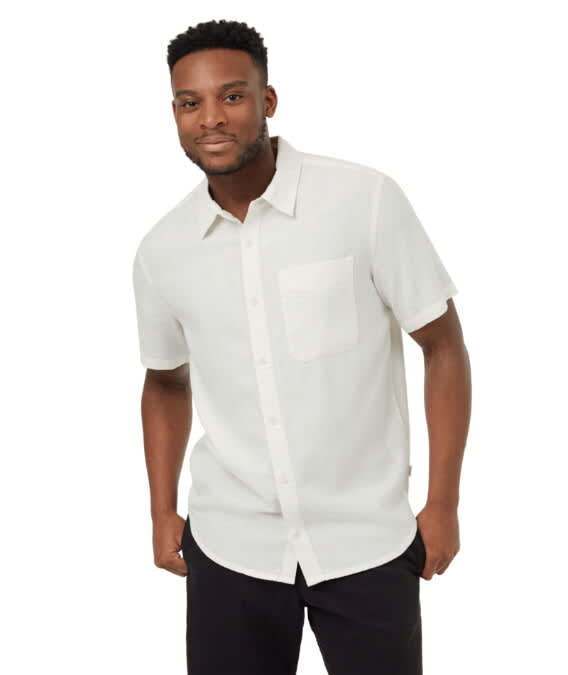 tentree-Hemp Button Front Short-Sleeve Shirt - Men's