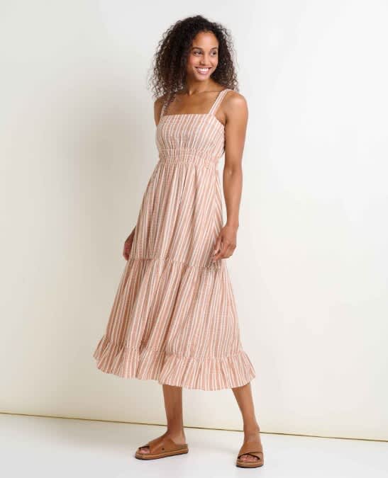 Toad & Co-Taj Hemp Tiered Midi SL Dress - Women's