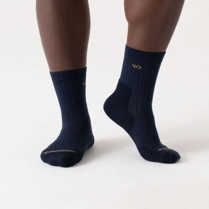 WIDE OPEN-Solid Midweight Micro Crew Sock - Men's