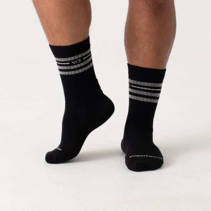 WIDE OPEN-Vintage Stripe Midweight Crew Sock - Men's