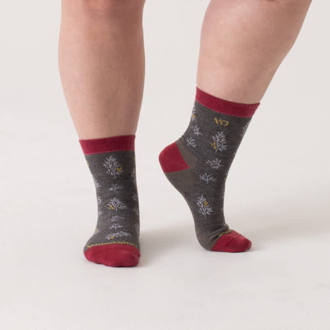 WIDE OPEN-Foliage Lightweight Micro Crew Sock - Women's
