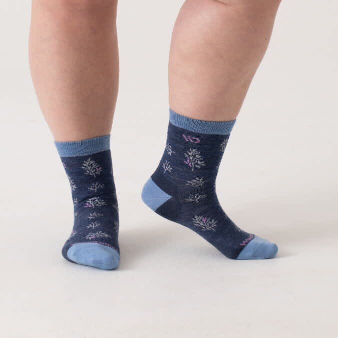 WIDE OPEN-Foliage Lightweight Micro Crew Sock - Women's