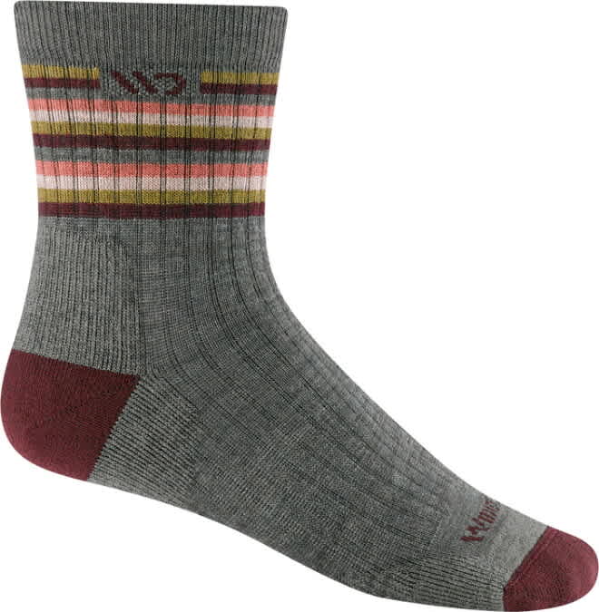 WIDE OPEN-Multi Stripe Midweight Micro Crew Sock - Women's