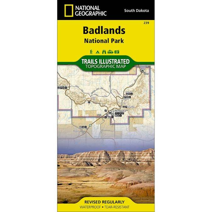 National Geographic-Badlands National Park Map