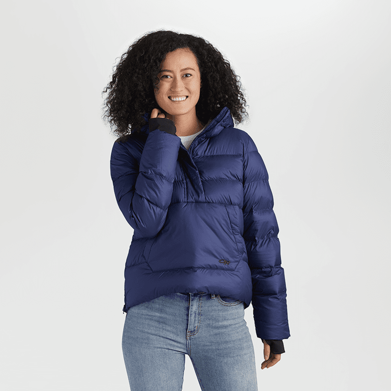 womens down pullover jacket