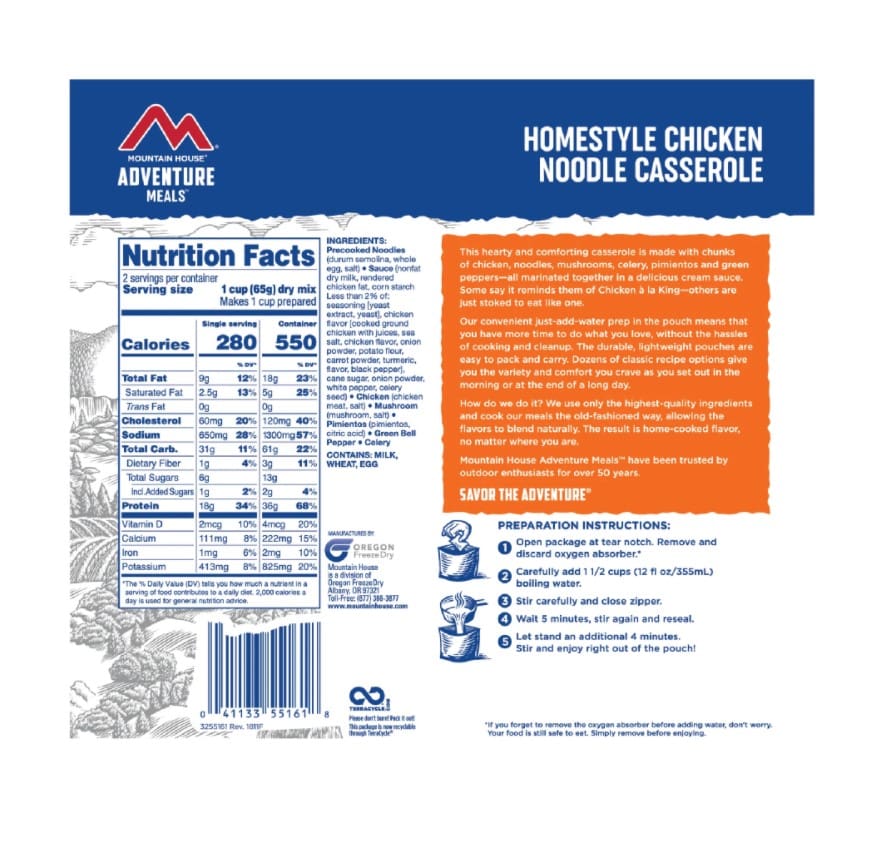 Mountain House Chicken Noodle Casserole • Wanderlust Outfitters™