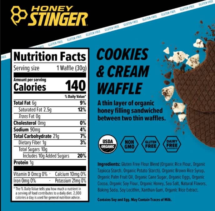 Honey Stinger-Gluten Free Organic Waffle - 1 oz Waffle