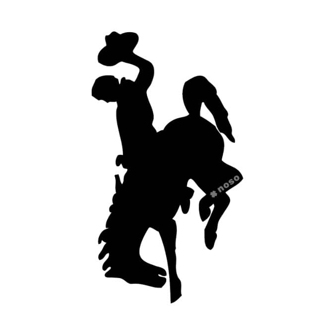 Noso-Wyoming Bucking Horse Black Patch
