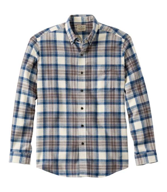 L.L.Bean-Long-Sleeve Scotch Plaid Flannel Shirt - Men's