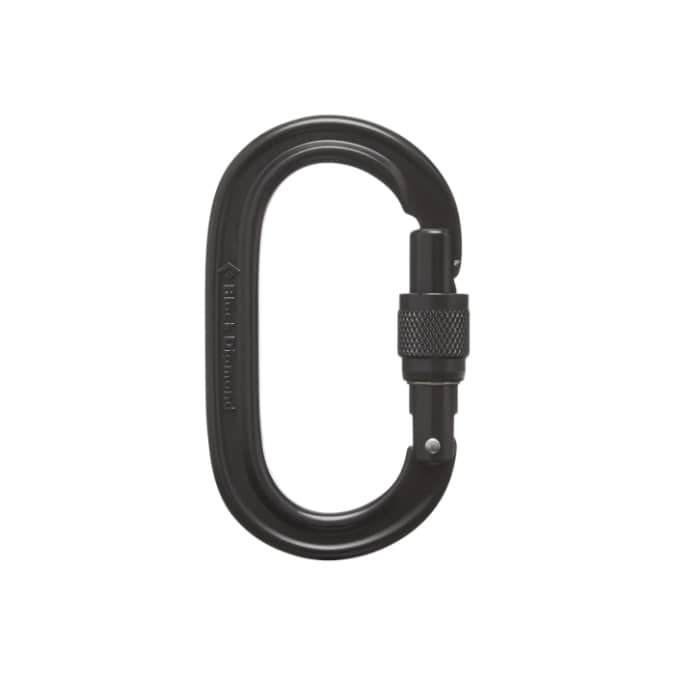 Black Diamond-Oval Keylock Screwgate Carabiner