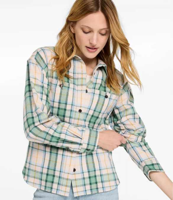 L.L.Bean-Scotch Plaid Heritage Boyfriend Shirt - Women's