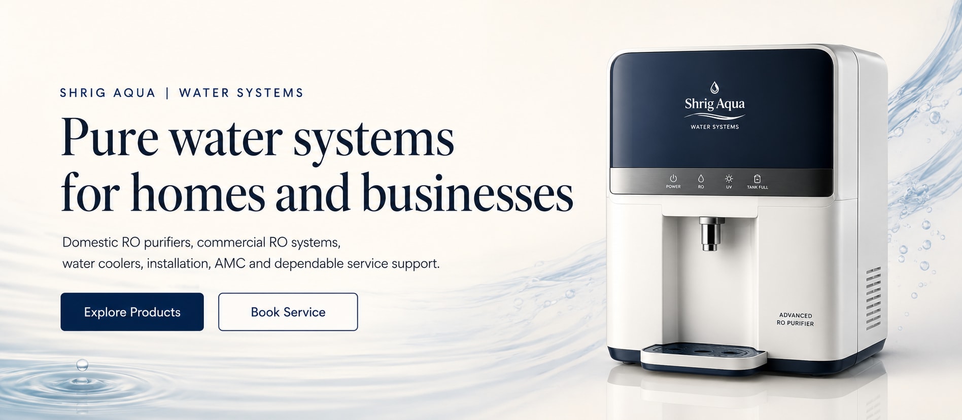Domestic RO water purifier for clean drinking water at home