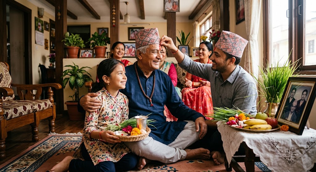 कुशे औँसी, बुवाको मुख हेर्ने दिन 1