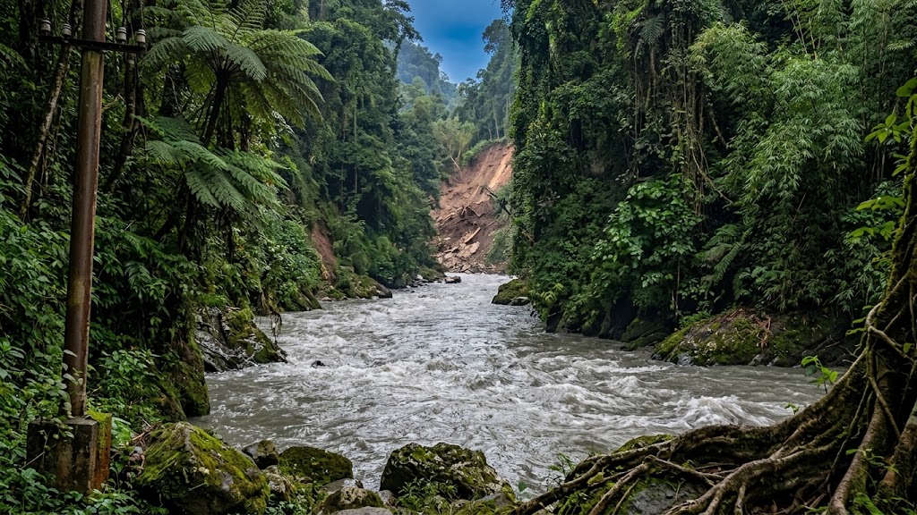 पहिरोले हुँगा खोला थुनिएपछि जोखिम बढ्यो, तटीय क्षेत्रमा सतर्कता आवश्यक 1
