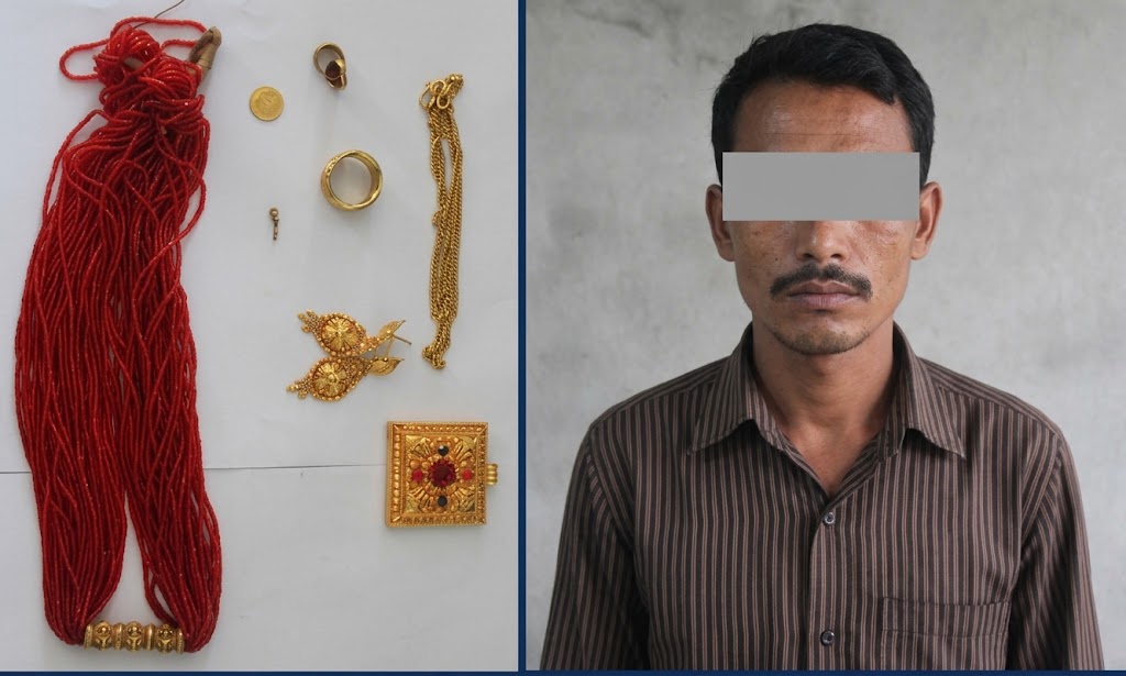 सुनका गहना चोरी गरेको आरोपमा युवक पक्राउ, १३८ ग्राम सुन बरामद